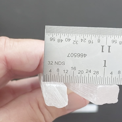 Selenite Sticks, End View